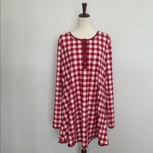 Sweet Honey‎ Women's Buffalo Check Plaid Night Gown Size XXL NWT
